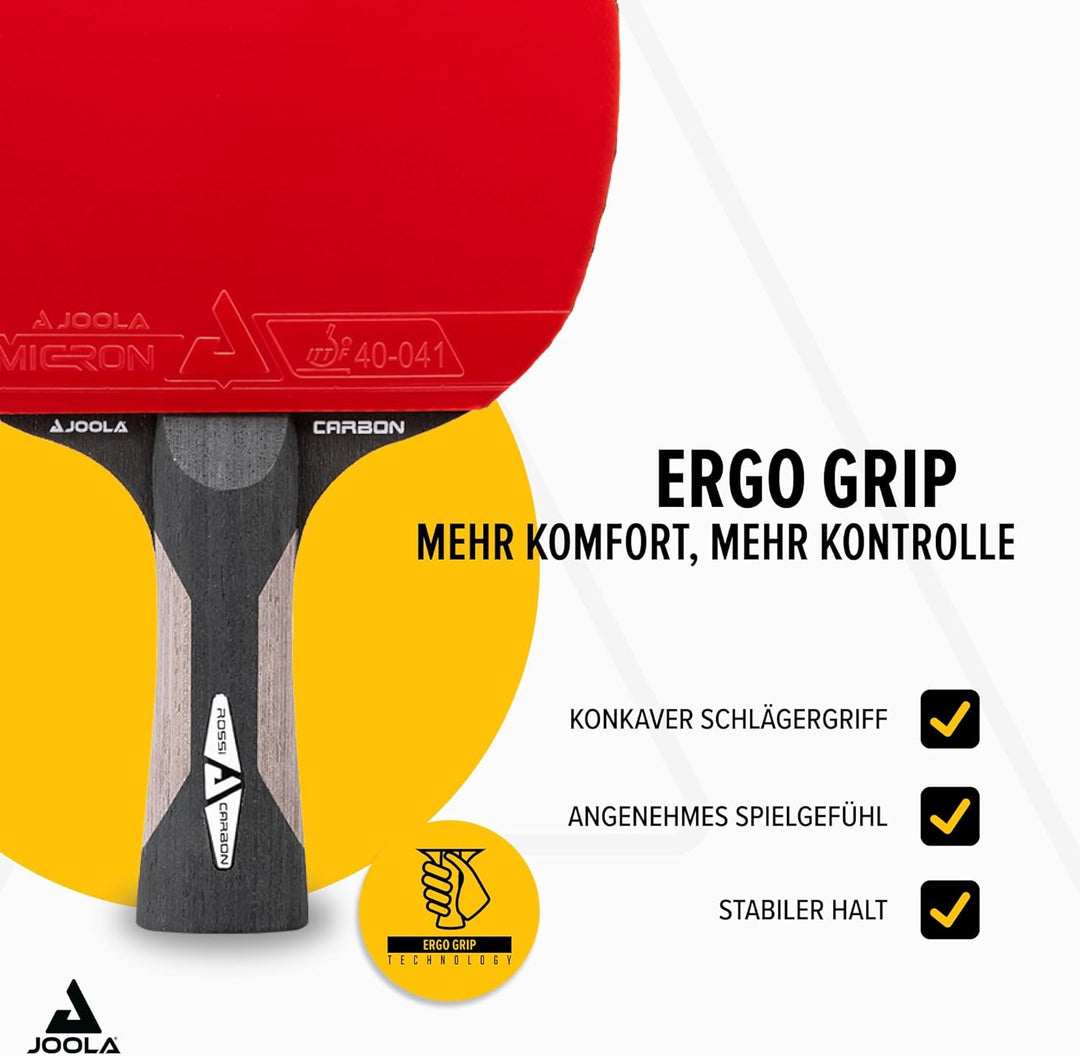 JOOLA ITTF zugelassener Profi Tischtennisschläger INFINITY CARBON, ‎MEGA CARBON und ROSSI CARBON für