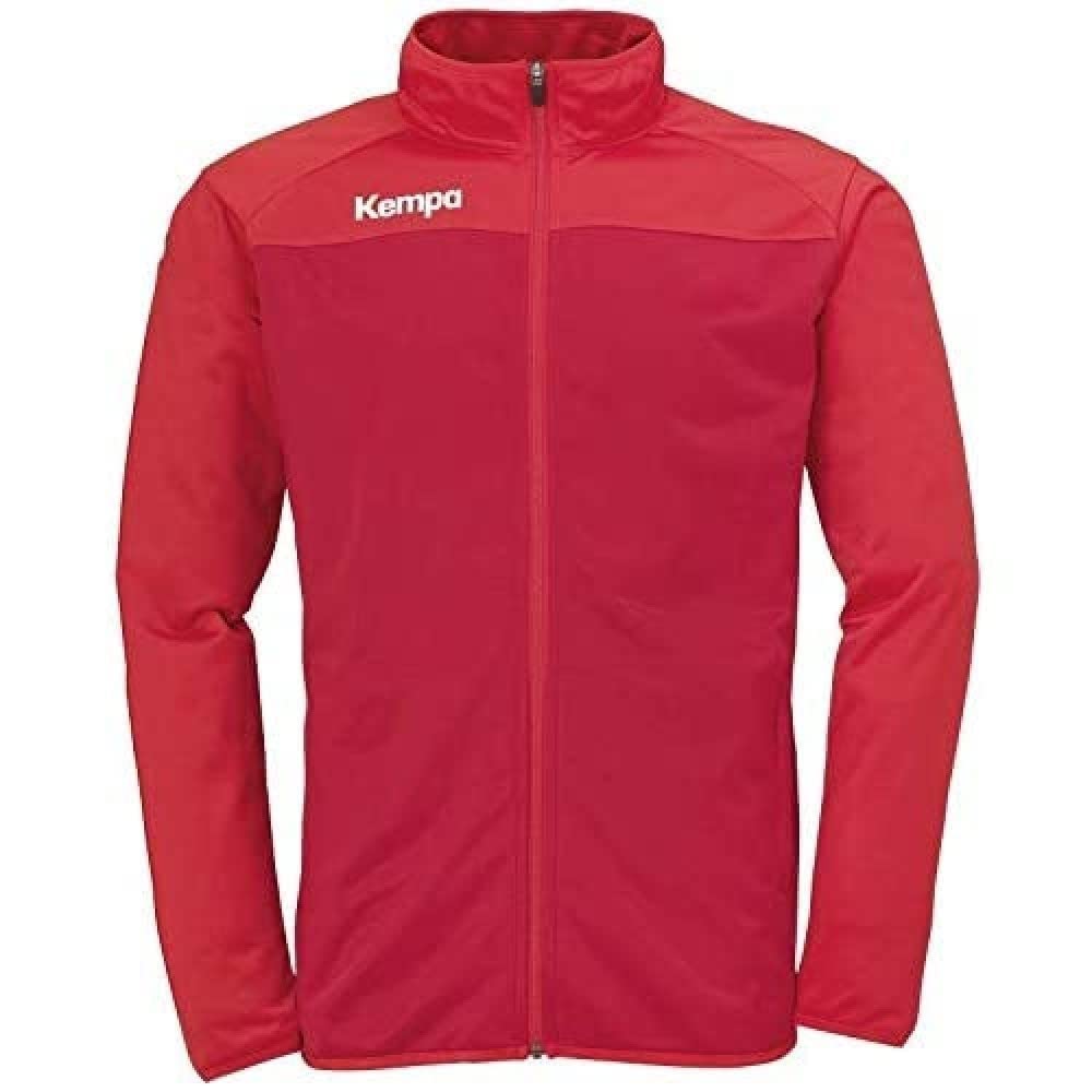 Kempa Kinder Prime Poly Jacke Sportjacke, chilirot/Rot, 140