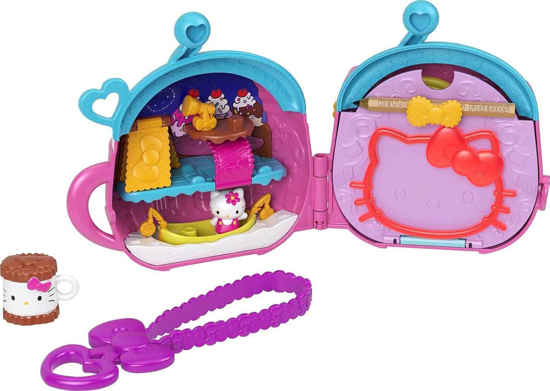Mattel Mattel Hello Kitty GVB29 - Kakao-Campingplatz Schatulle (12,5 cm) mit 2 Sanrio Minis Figuren,