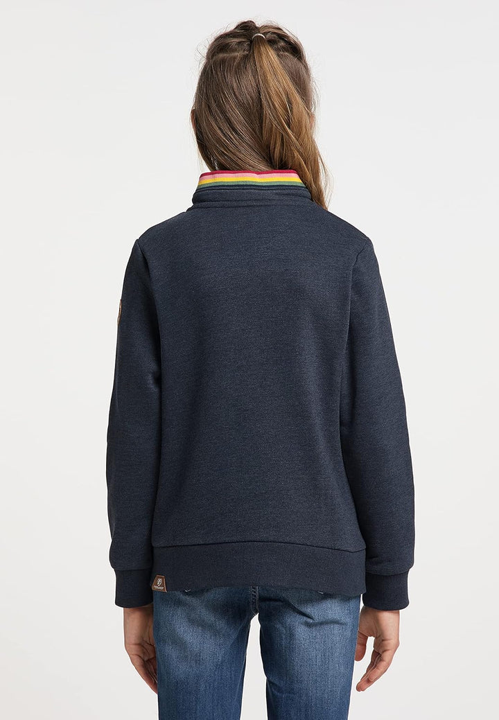 Ragwear Majda Mädchen Sweatjacke Sweasthirt mit Reisverschluss Cardigan Strickjacke Jacke Übergangsj