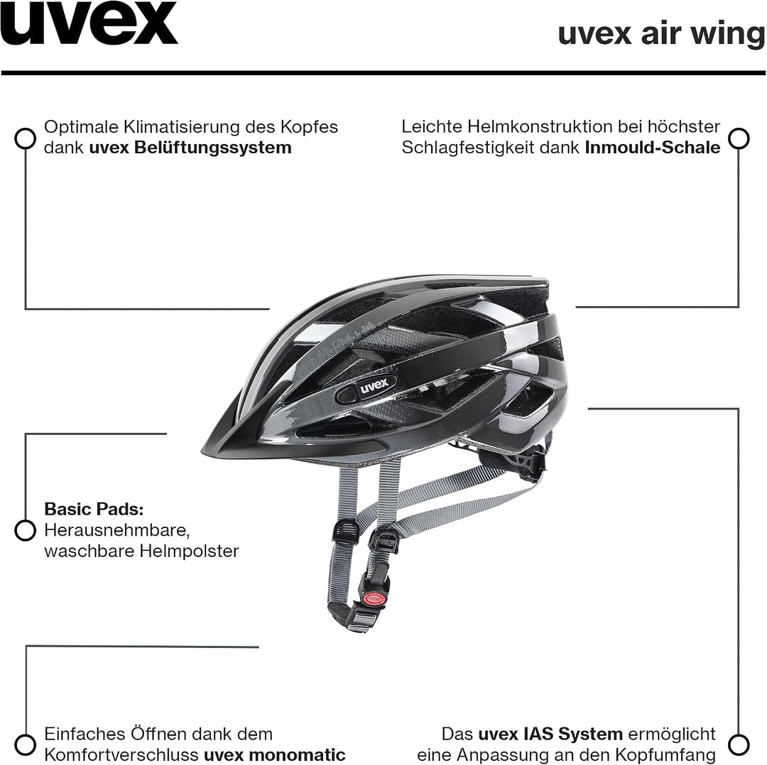 uvex air Wing - Leichter Allround-Helm für Damen und Herren - individuelle Grössenanpassung - erweit
