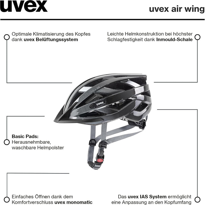 uvex air Wing - Leichter Allround-Helm für Damen und Herren - individuelle Grössenanpassung - erweit