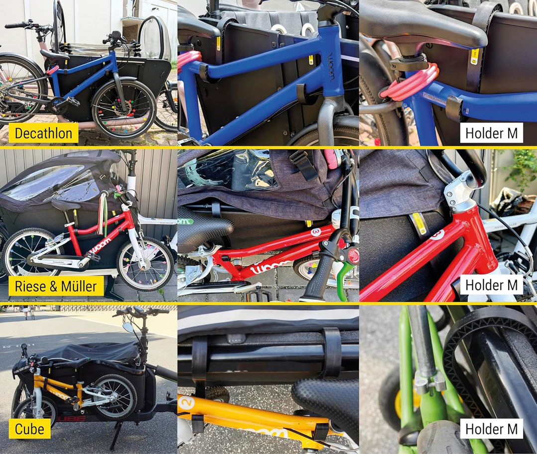 Frank Bike Holder M 2.0 – 2X Halterung für Kinderfahrrad & Laufrad am Lastenrad | kompatibel mit Urb