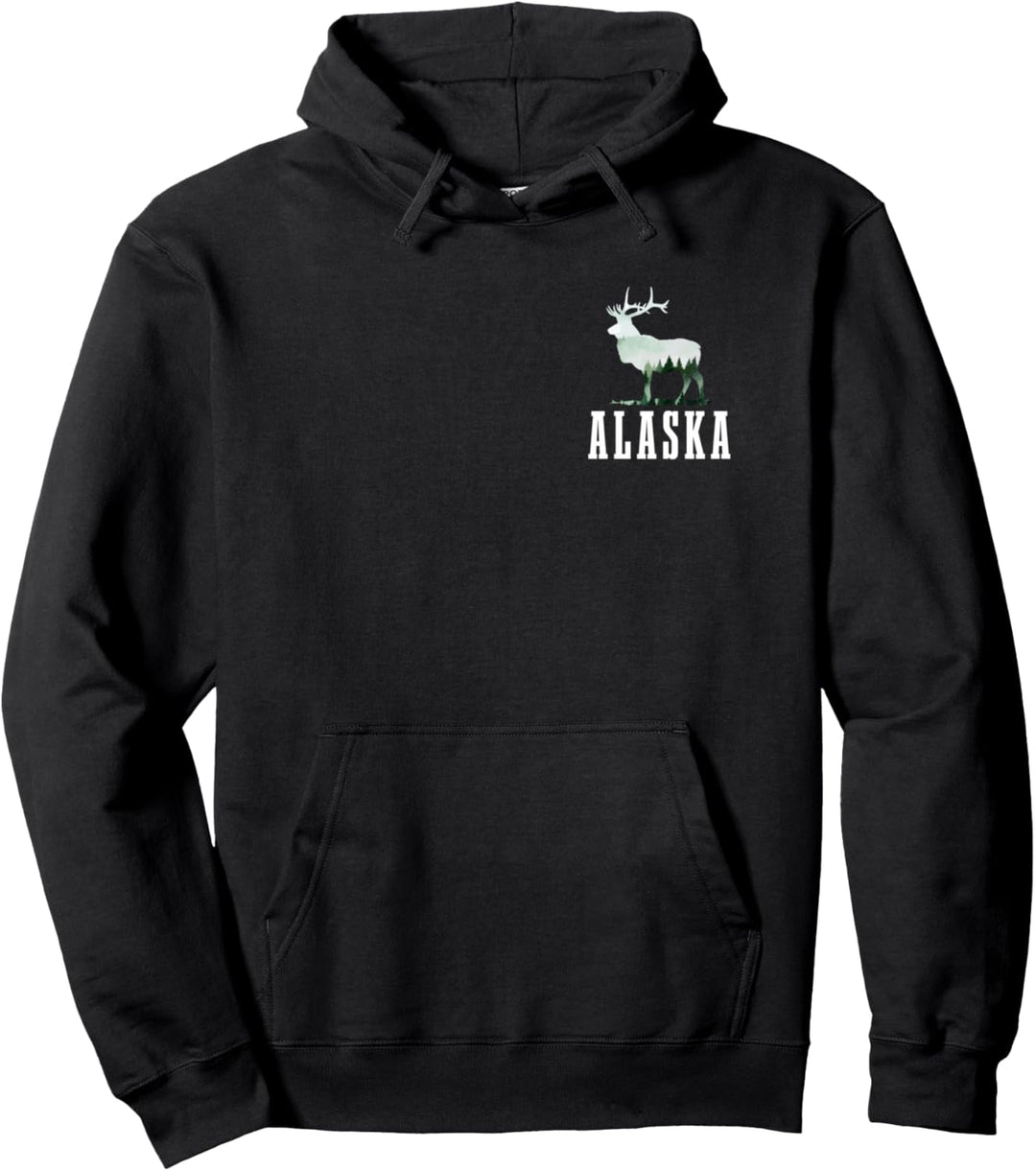 Alaska Elch Elch Outdoor Wandern Jagd Alaskan Natur Pullover Hoodie