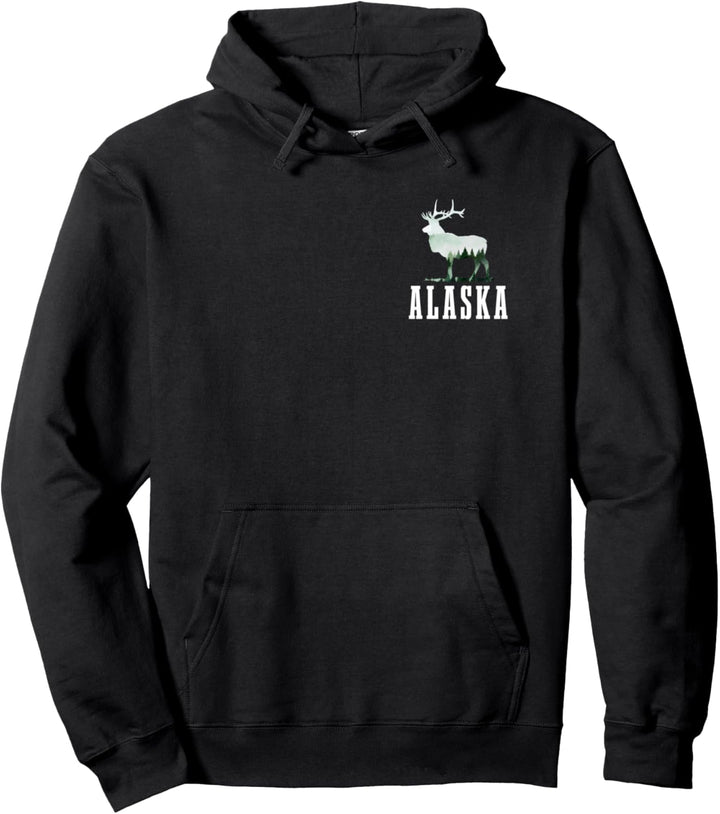 Alaska Elch Elch Outdoor Wandern Jagd Alaskan Natur Pullover Hoodie