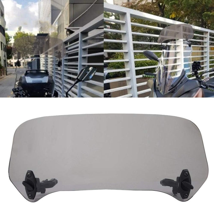 EVGATSAUTO Motorrad Windschutzscheibe, Universal Motorcycle Modified Windschutzscheibe Spoiler Lufta
