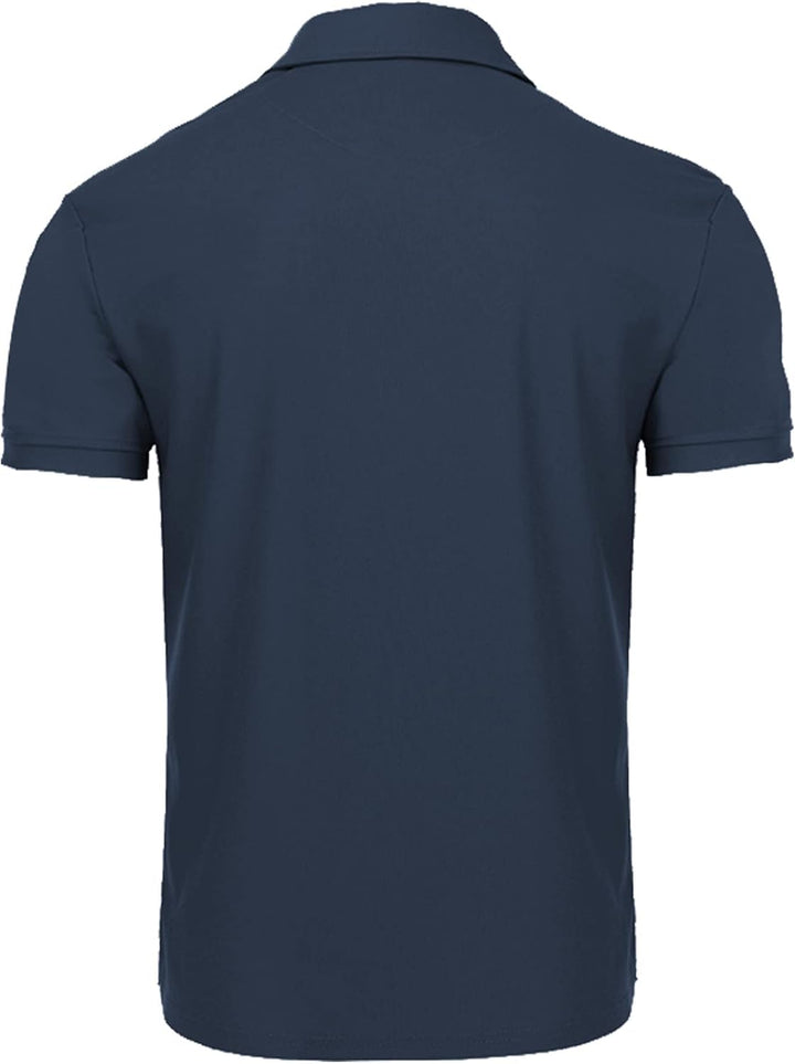 geeksport Poloshirt Herren Golf Kurzarm Freizeit Sport Polo Tennis Tshirts mit Brillenhalter Knopfle