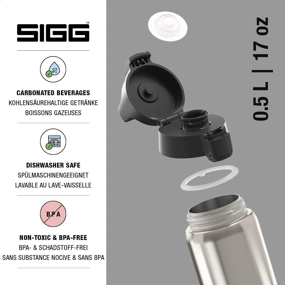SIGG - Isolierte Trinkflasche - Thermosflasche Shield Therm One Brushed - kohlensäurehaltige Getränk