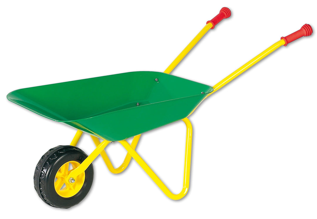 The Toy Company 9565 Outdoor active Schubkarre Metall grün und gelb