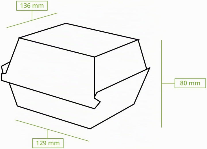 BIOZOYG Take Away Burger Box 75 Stück I Burgerboxen mit Klappdeckel I Hamburger Box aus Frischfaster