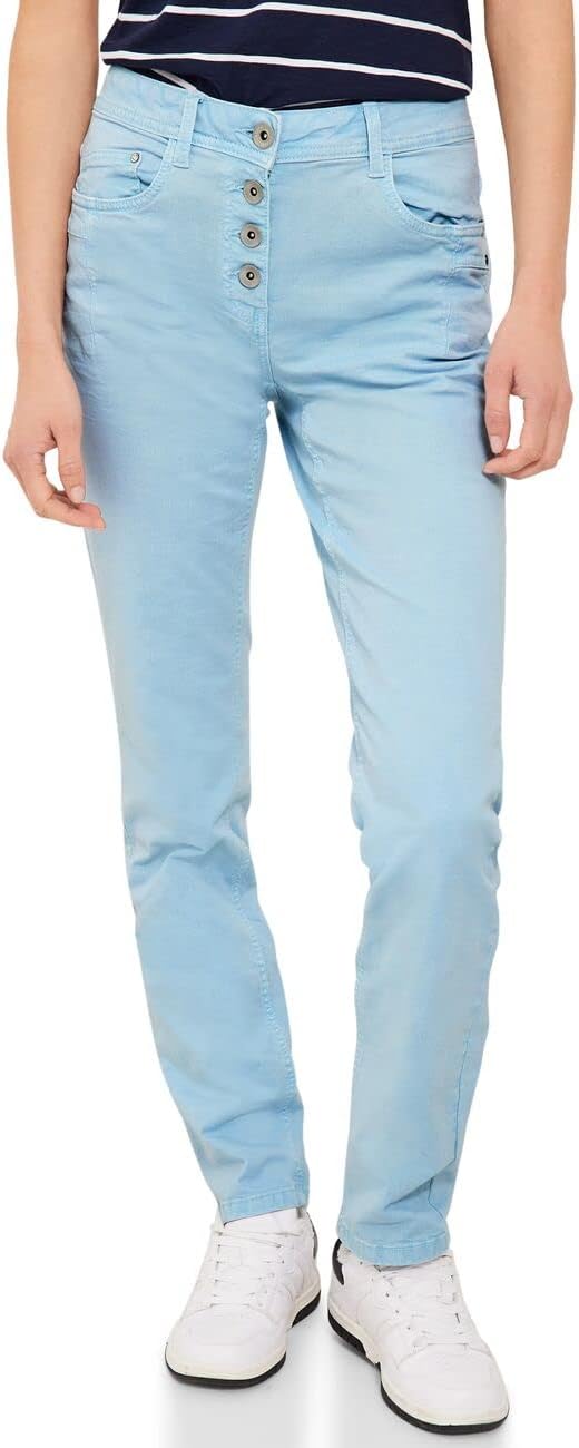 Cecil Damen Baumwollhose Loose 25W / 28L Faded Blue, 25W / 28L Faded Blue
