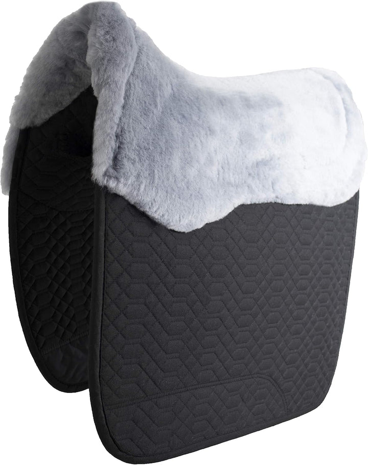Engel Reitsport Lammfell Schabracke Half Lined mit Fellkranz vorne und hinten SCHABRA4-D-SCH-SIL Sto