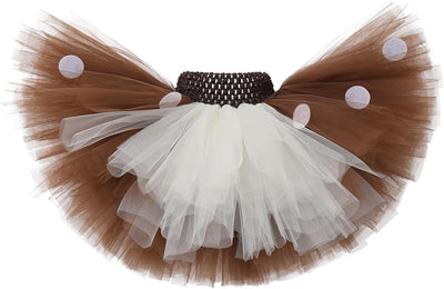 FYMNSI Baby Mädchen Weihnachtsoutfit Rentier Kostüm Baumwolle Body + Tütü Rock + Stirnband 3tlg Set
