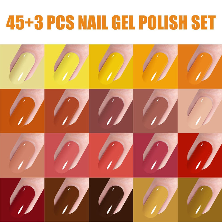 Vishine Maniküre-Set, UV/LED, Maschine, semi-permanent, 45 Farben Nagellack semi-permanent, Top Base