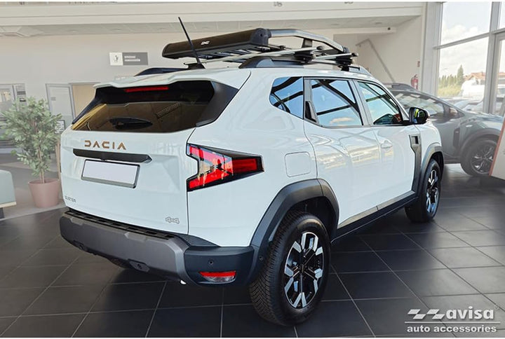 Avisa Schwarz Edelstahl Heckstossstangenschutz kompatibel mit Dacia Duster III 2024- 'Ribs'