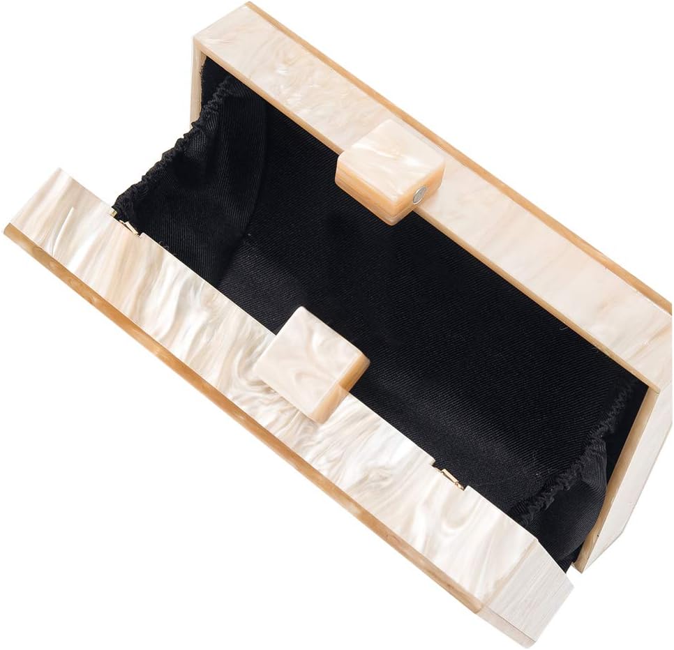 LETODE Acrylic Clutch Bags Purse Perspex Bag Handbags for Women 5239-2-apricot, 5239-2-apricot