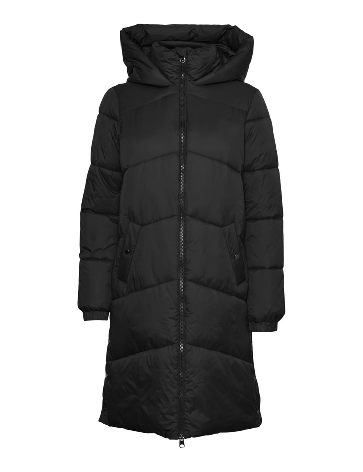 VERO MODA Damen Vmuppsala Coat TLL Noos Puffermantel XS/T Schwarz, XS/T Schwarz