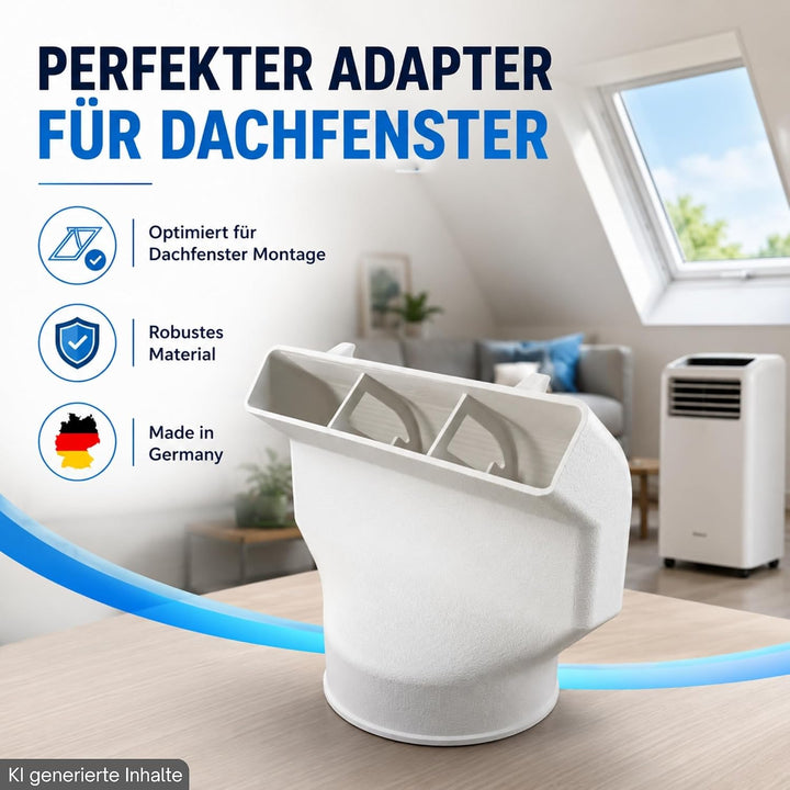 Schmaler 150mm Klimaanlage Dachfenster Adapter DN150 Durchführung Auslass