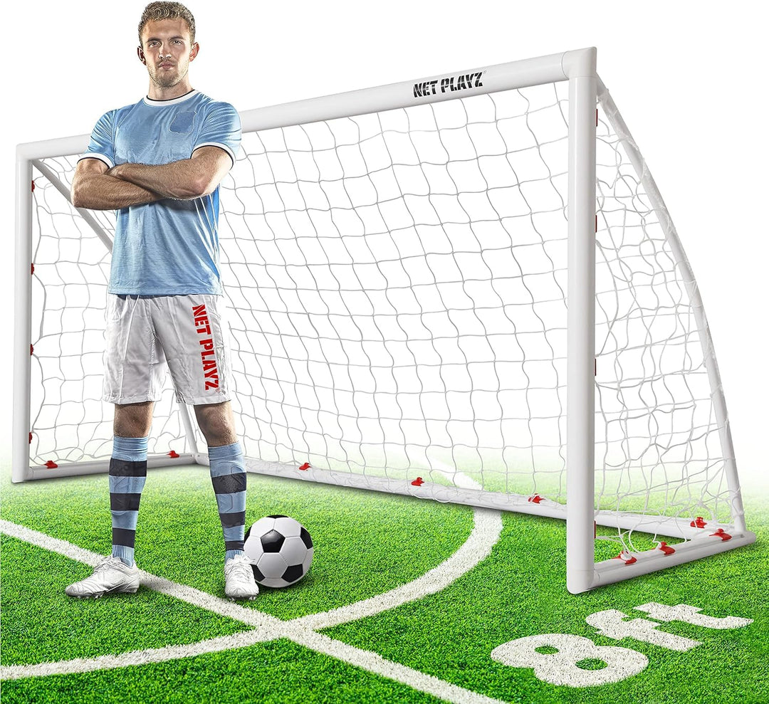 NET PLAYZ Fussballtore für den Garten, hochbelastbar, schneller Aufbau | Fussballgeschenke für alle