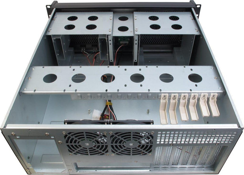 INTER-TECH IPC 4098-S integrierter Luftfilter in einem 19Zoll 48,26cm 6X 5,25 EXT. 5X 3,5 int. 0X 3,