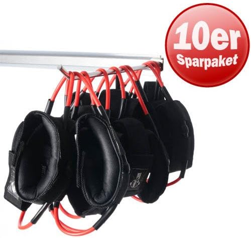 Dittmann 10er Paket Ankle Tube Widerstandsband Band Expander rot/stark