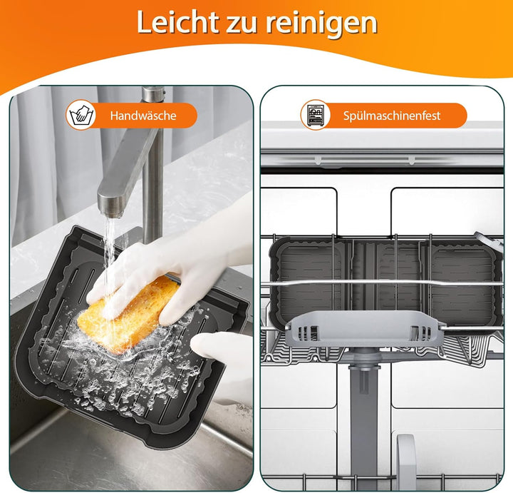 Heissluftfritteuse Zubehör für Ninja 10,4L AF500EU, Airfryer Silikonform für Ninja Foodi Flexdrawer