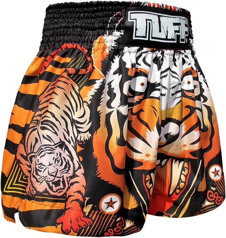 Tuff Sport Boxing Muay Thai Shorts Tiger Kick Martial Arts Training Gym Clothing Trunks S Orange, S