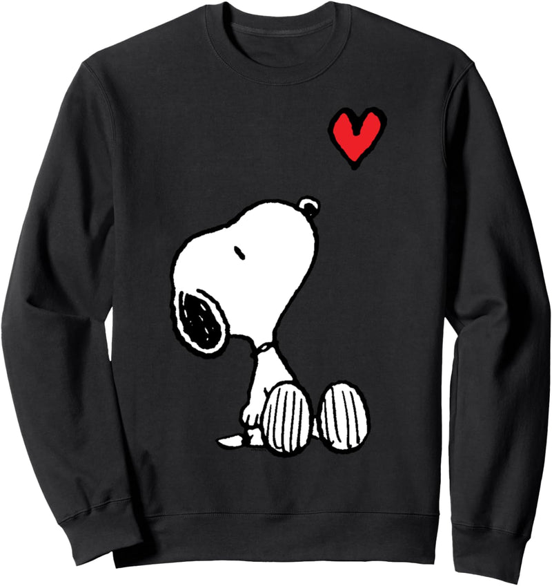 Peanuts Herz sitzend Snoopy Sweatshirt Sweatshirt