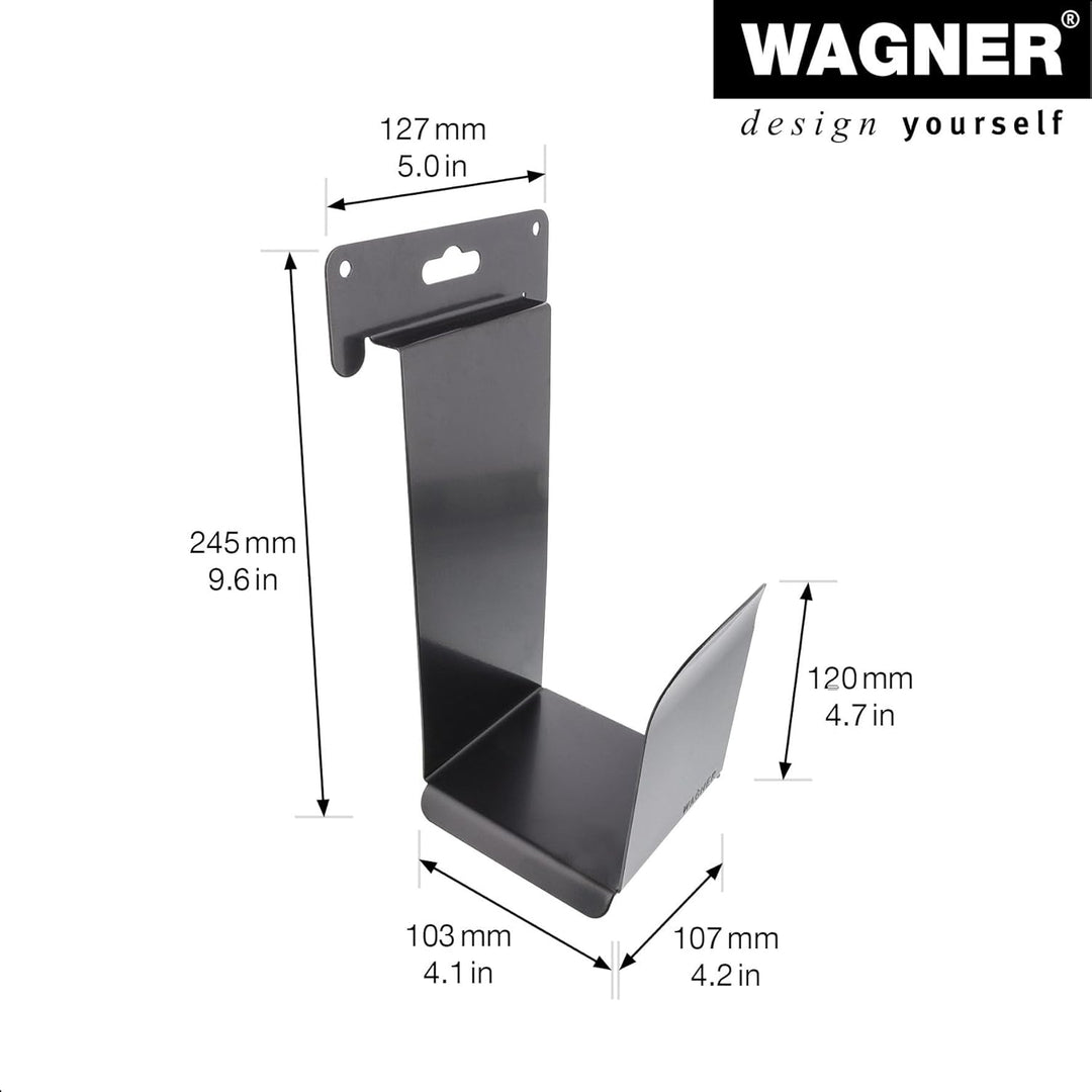WAGNER - hooks4tools - Gerätehalter SCHLAUCH/KABEL - 127 x 103 x 245 mm, Stahl beschichtet Ral 9006,