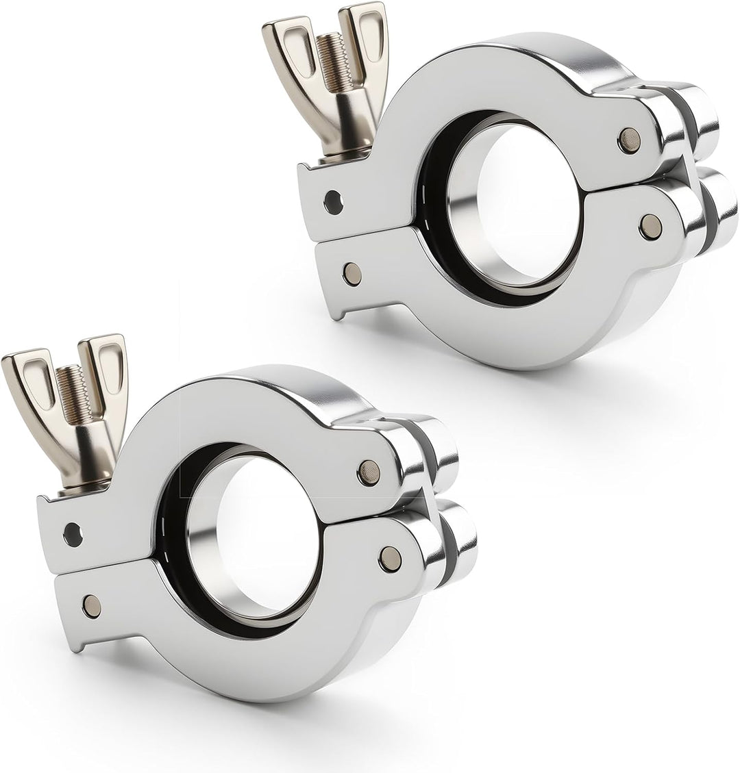 EASTVAC 2 Stück KF25 Aluminium-Vakuumklemme + KF Edelstahl-Zentrierring mit O-Ring, KF25