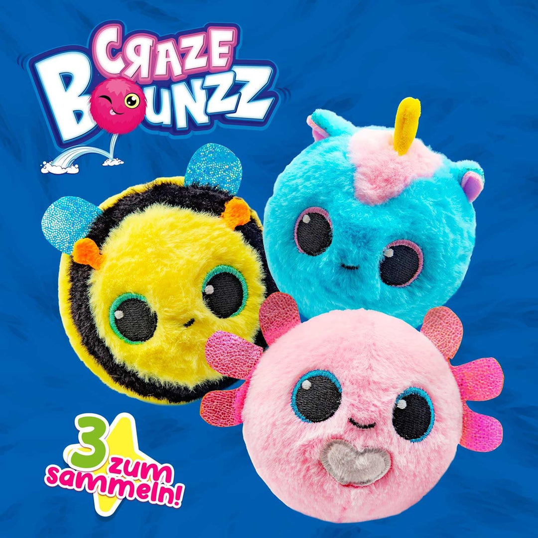 Craze BOUNZZ Trio 3er Bundle Hüpfende Plüschtiere, Flauschige Stofftiere zum Spielen & Sammeln für K