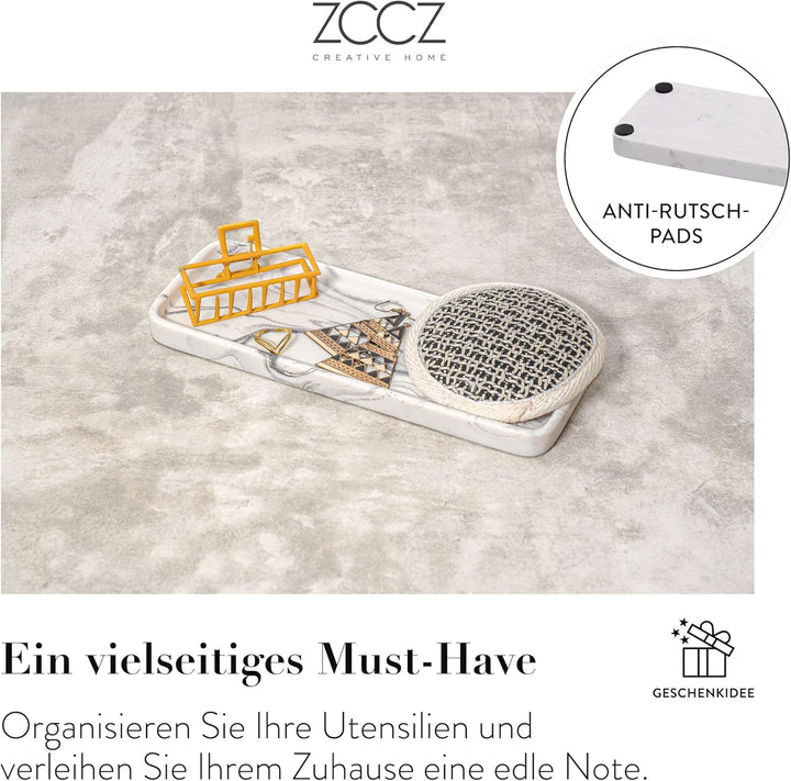 ZCCZ Badezimmer Set 4 Teile – Organizer mit Zahnbürstenhalter, Zahnputzbecher, Seifenspender, Seifen