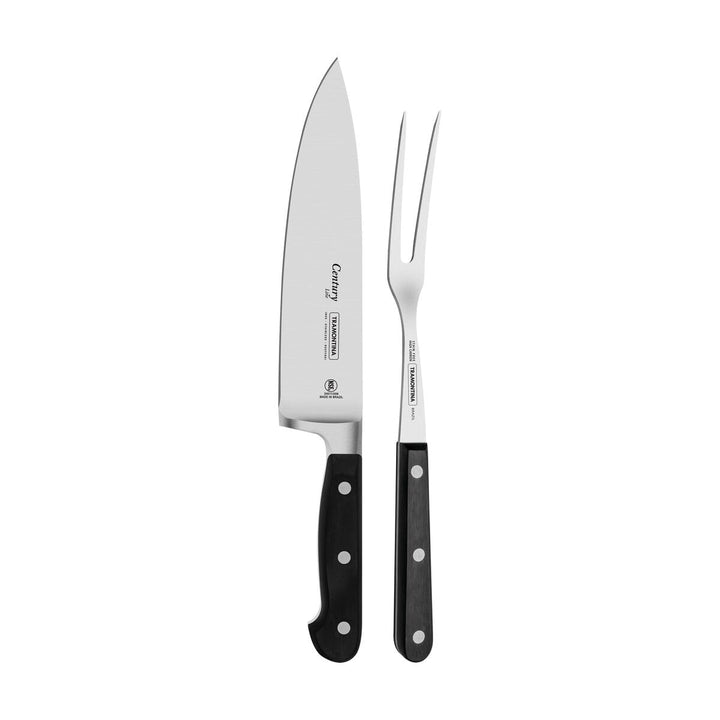 Tramontina Tranchierset CENTURY, 2-teilig, Tranchiermesser, Tranchiergabel, Edelstahl DIN 1.4110, sc