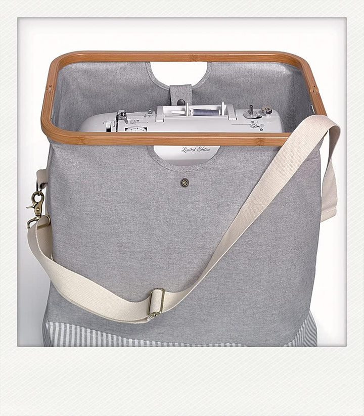 Prym 612561 grau Store & Travel Bag Canvas & Bamboo M, 45 x 30 x 50 cm 45 x 30 x 50 cm Grau, 45 x 30