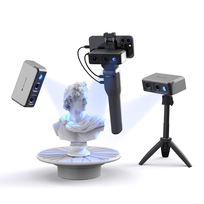 3DMakerpro Seal 3D-Scanner für 3D-Drucker mit 0,01 mm Genauigkeit, 24-Bit-Farbkamera, bis zu 10 FPS