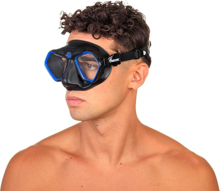SEAC Raptor, Low Volume Maske für Freitauchen u standard schwarz/blau, standard schwarz/blau