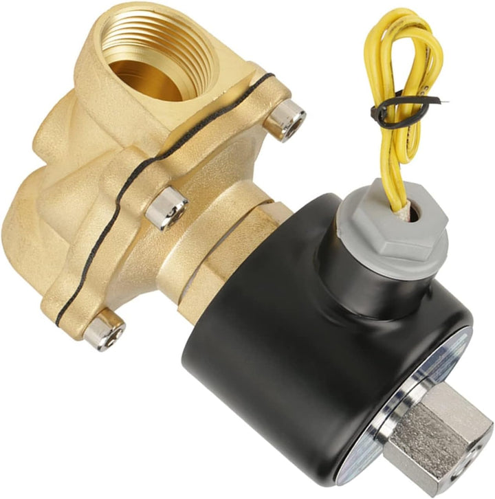 3/4" DC 12V Messing Magnetventil Stromlos Offenes Elektrisches Magnetventil aus Messing für Wasser-L