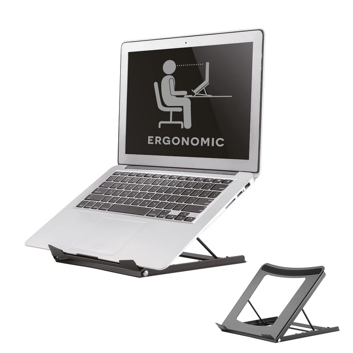 Newstar Deskstand Laptop/iPad-Ständer Schwarz NSLS075BLACK Schwarz Erhöhter Laptop-Ständer, Schwarz