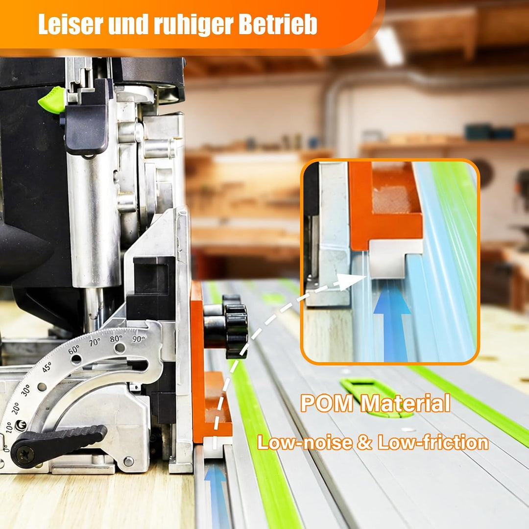 SpeTool Aluminium DomiRail Schienenverbinder, Domino Adapter kompatibel mit FESTOOL DOMINO DF 500 &