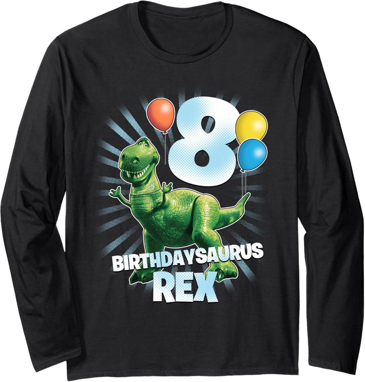 Disney Pixar Toy Story Birthdaysaurus Rex 8th Birthday Langarmshirt