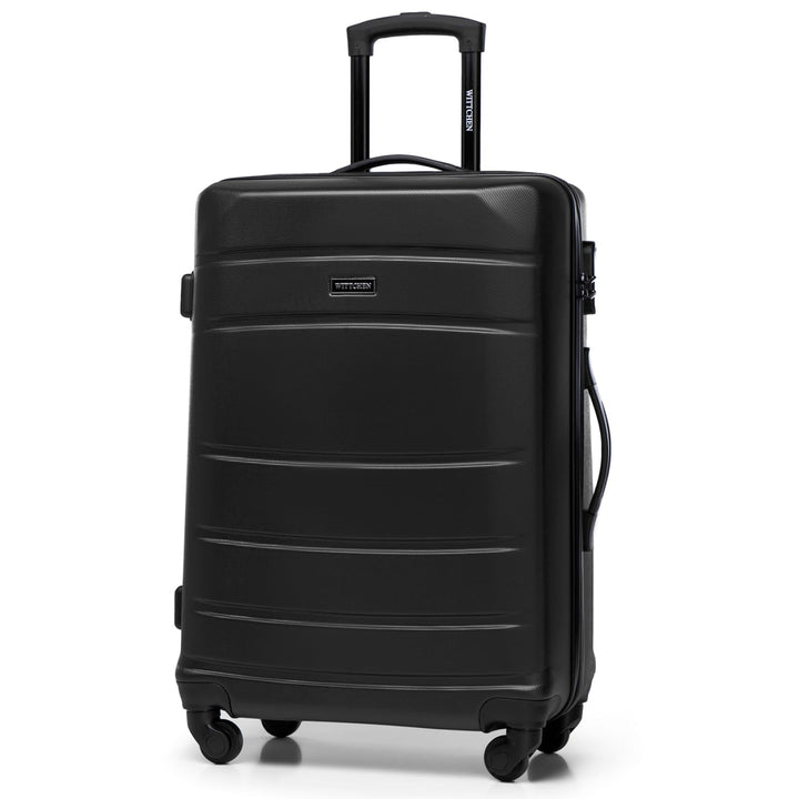 WITTCHEN Mittlerer Koffer Trolley Koffer Reisekoffer aus ABS Hartschalen Trolley 4 Rollen Kombinatio