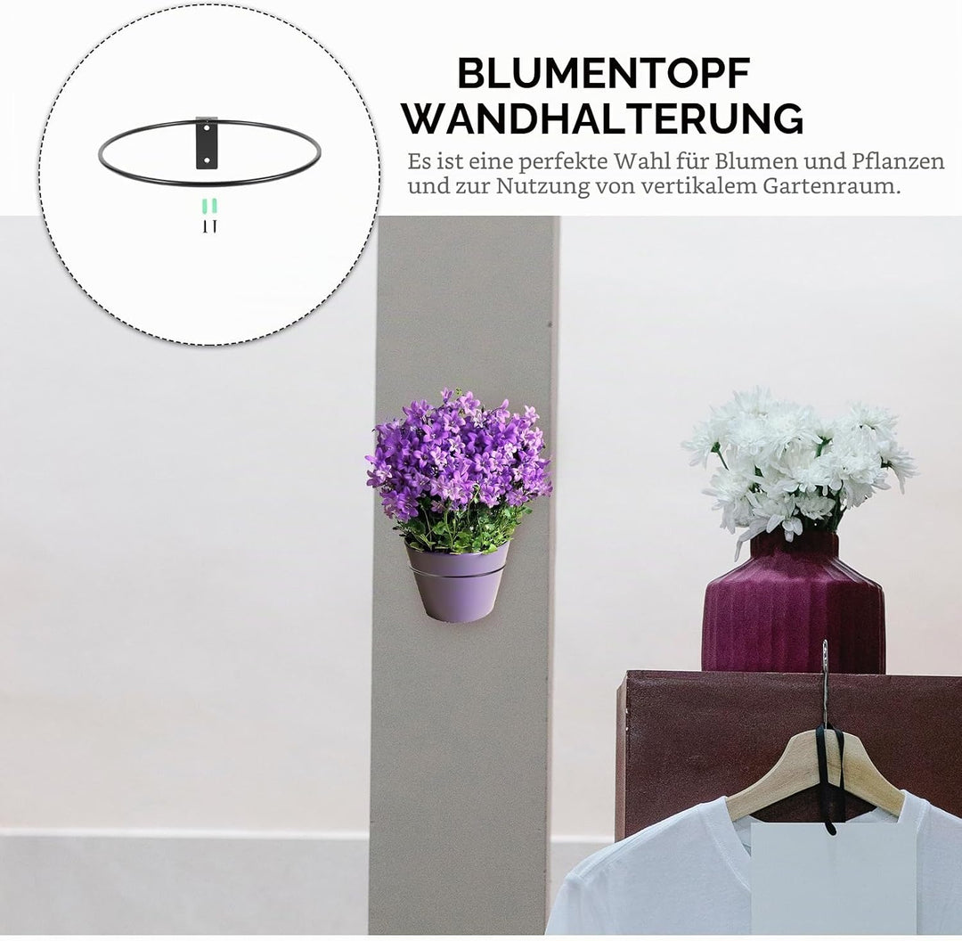 Cabilock Blumentopf Halterung Metall Blumentopfhalter Wandhalterung Pflanzenhalter Wandmontage Pflan