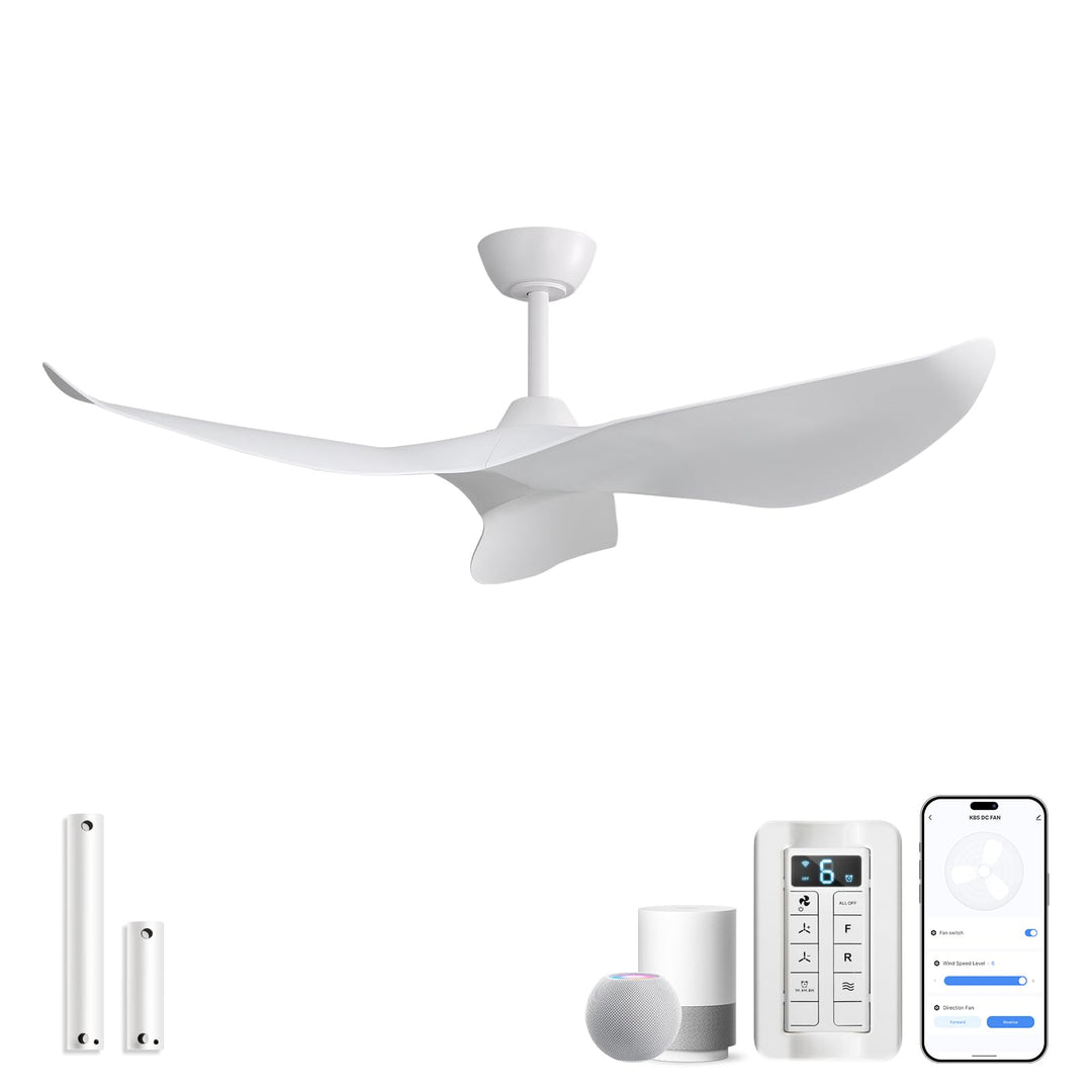 Sofucor 97cm Smart Deckenventilator mit Fernbedienung, Leise Deckenventilator mit Alexa/APP, WLAN, D