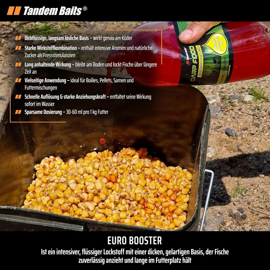 Tandem Baits Karpfen Futter Angelfutter Dip Für Boilies Karpfenboilies Attraktor Euro Booster XXL 2-