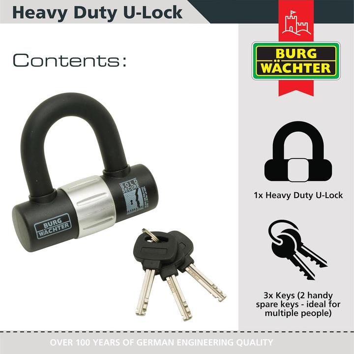 Sterling 100D 10 mm strapazierfähige U Lock Einzelnes U-Schloss, Einzelnes U-Schloss