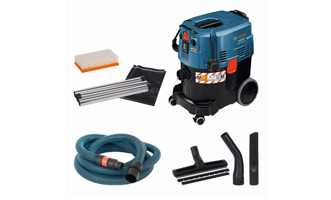 Bosch Professional Nass-/Trockensauger GAS 35 M AFC (inkl. Fugendüse, Entsorgungssack, Krümmer, Bode