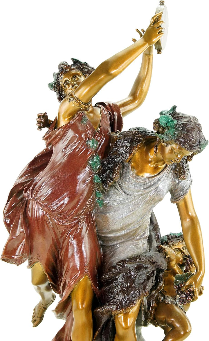 Kunst &amp; Ambiente - Bacchanale nach Clodion - Bronzestatue im Rokoko-Stil - Bacchusfest Rom - Antike