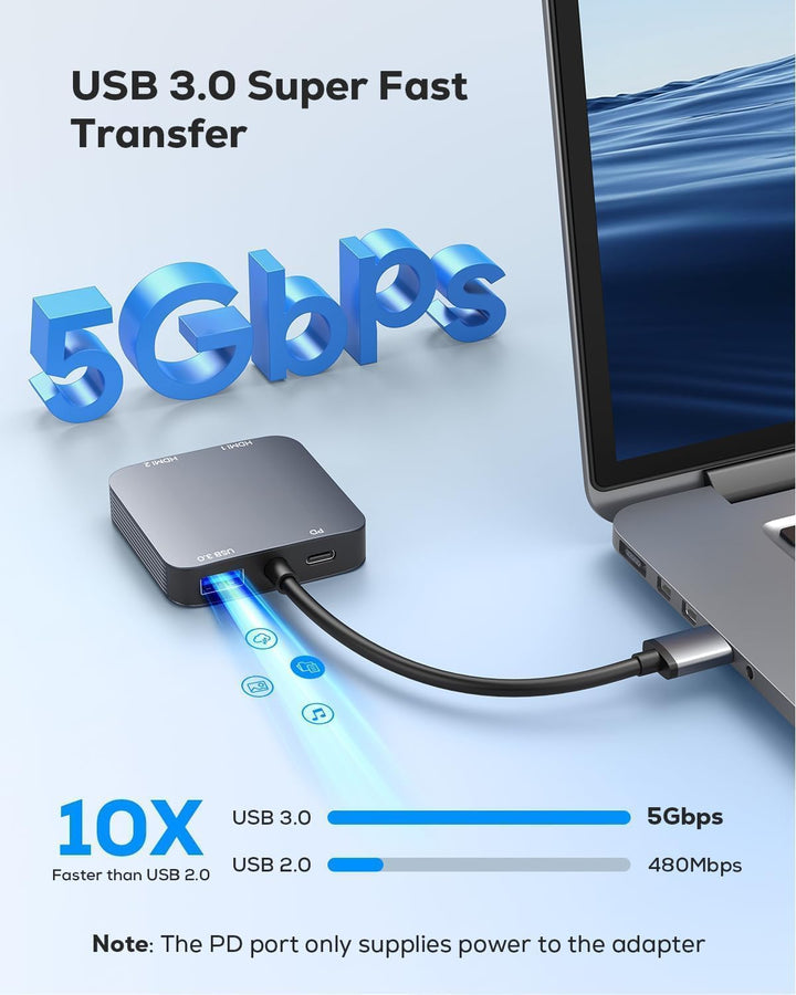 ABLEWE USB 3.0 USB Hdmi Adapter, HDMI zu USB Audio Video Grafikkonverter Kabel für Laptop Monitor De