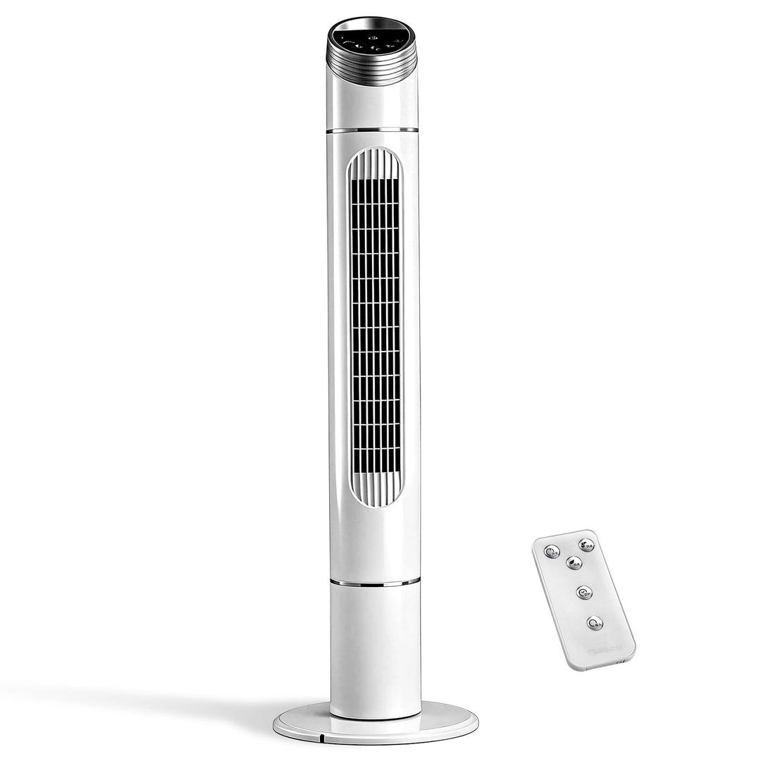 LEADZM Turmventilator mit Fernbedienung,Schwenkbarer Turm 107 cm,Tower Fan 80° Oszillationswinkel,Sä