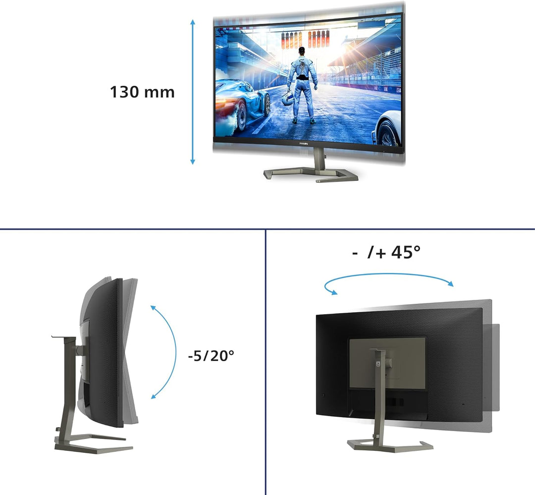 Philips Evnia 32M1C5200W - 32 Zoll Full HD Gaming Monitor, 240 Hz, 1 ms GtG, FreeSync Premium (1920x